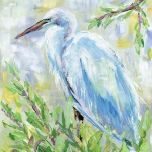 Birds of a Feather I (Egret) - Acrylic - 16 x 20