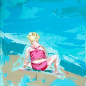 Little Girl in the Sand - Acrylic - 24 x 24